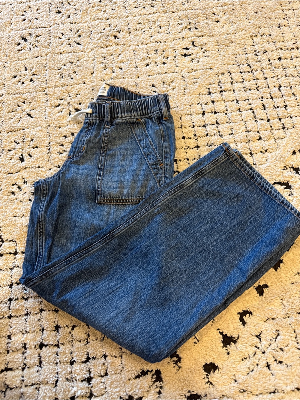 Abercrombie kids Girls Elastic Waist Blue Denim Jeans